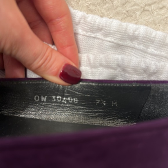 Stuart Weitzman purple flats with bedazzles - Picture 4 of 4